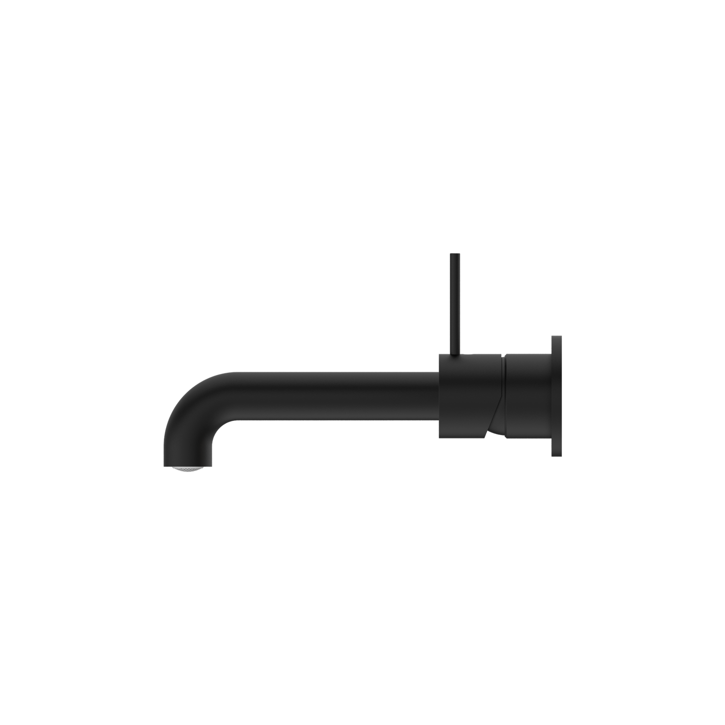 MECCA WALL BASIN/BATH MIXER SEPARATE BACK PLATE HANDLE UP 120/160/185/230/260MM MATTE BLACK