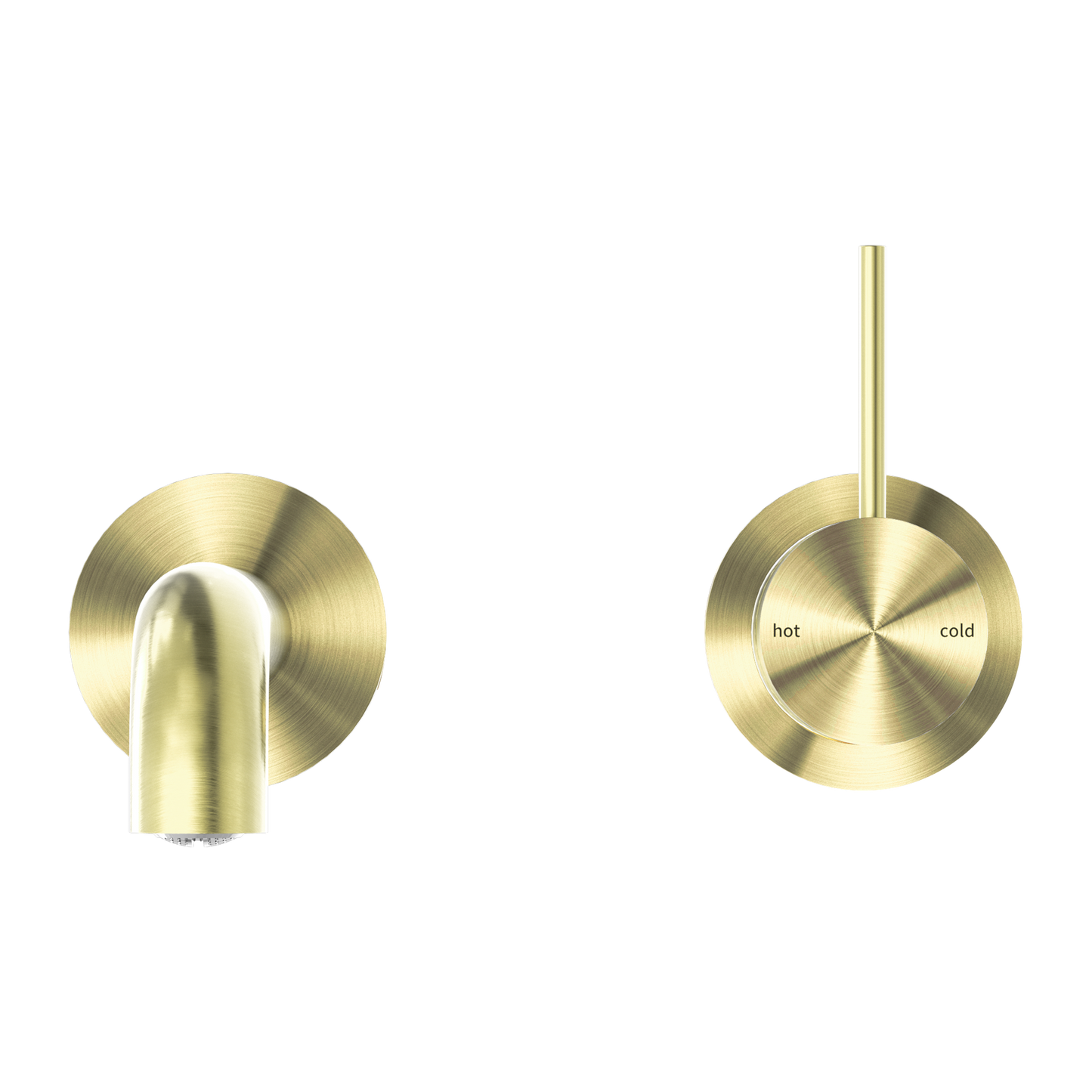 MECCA WALL BASIN/BATH MIXER HANDLE UP 185/230 MM BG (SEPARATE BACK PLATE) (NR221907D185/230 BG) BRUSHED GOLD