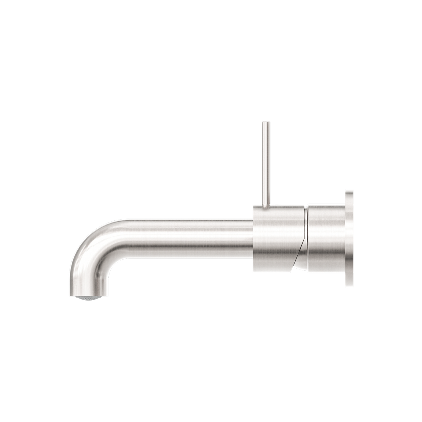 MECCA WALL BASIN/BATH MIXER SEPARATE BACK PLATE HANDLE UP 120/160/185/230/260MM BRUSHED NICKEL