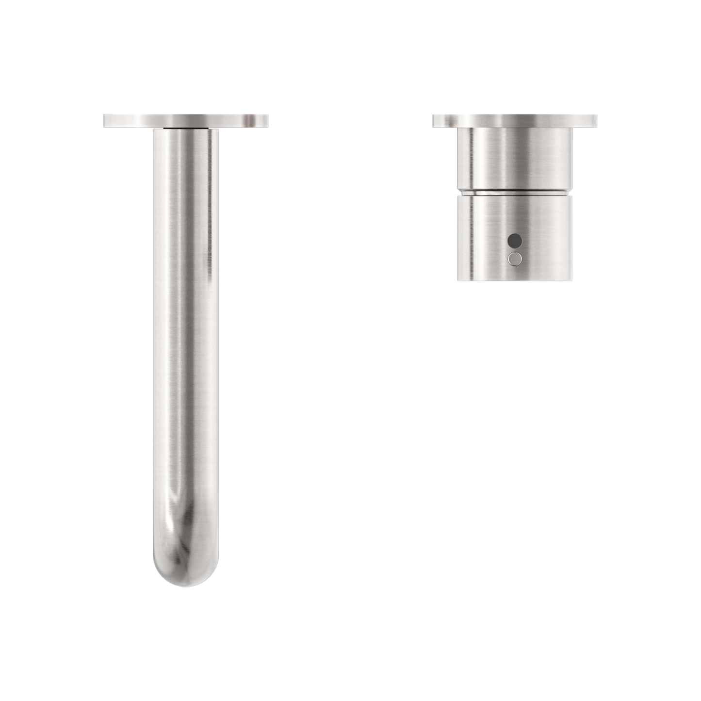 MECCA WALL BASIN/BATH MIXER SEPARATE BACK PLATE HANDLE UP 120/160/185/230/260MM BRUSHED NICKEL