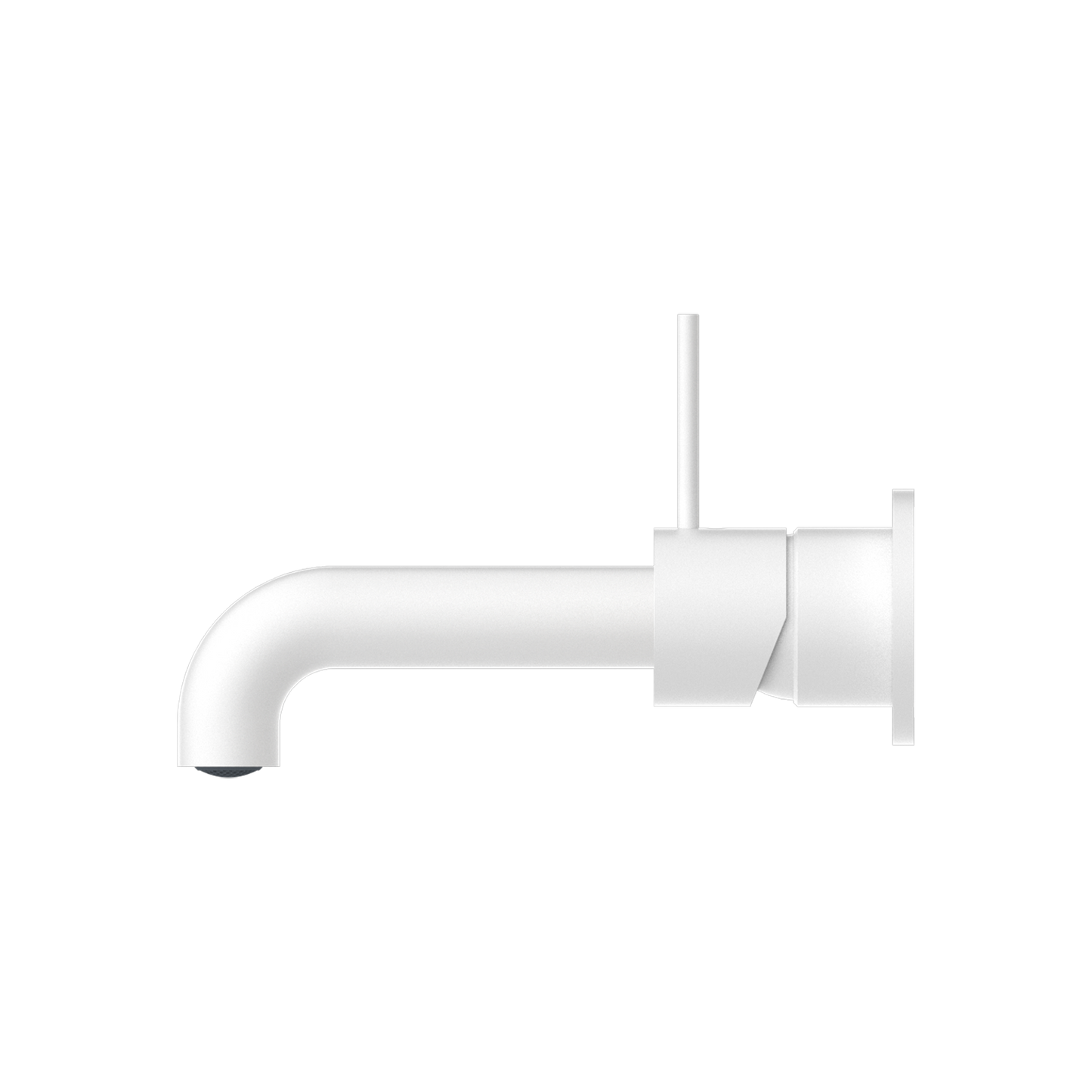 MECCA WALL BASIN/BATH MIXER SEPARATE BACK PLATE HANDLE UP 120/160/185/230/260MM MATTE WHITE