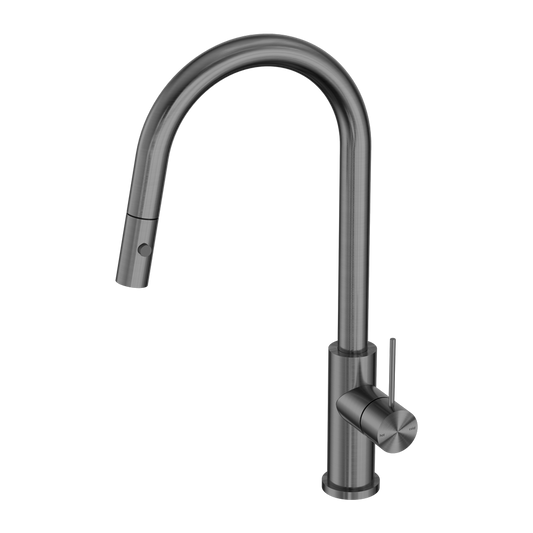 MECCA PULL OUT SINK MIXER WITH VEGIE SPRAY FUNCTION GUN METAL GREY