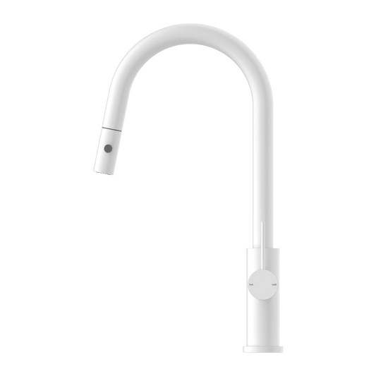 MECCA PULL OUT SINK MIXER WITH VEGIE SPRAY FUNCTION MATTE WHITE