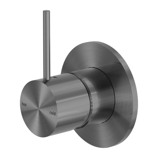 MECCA SHOWER MIXER HANDLE UP 80MM PLATE GM (NR221909BGM) GUN METAL GREY