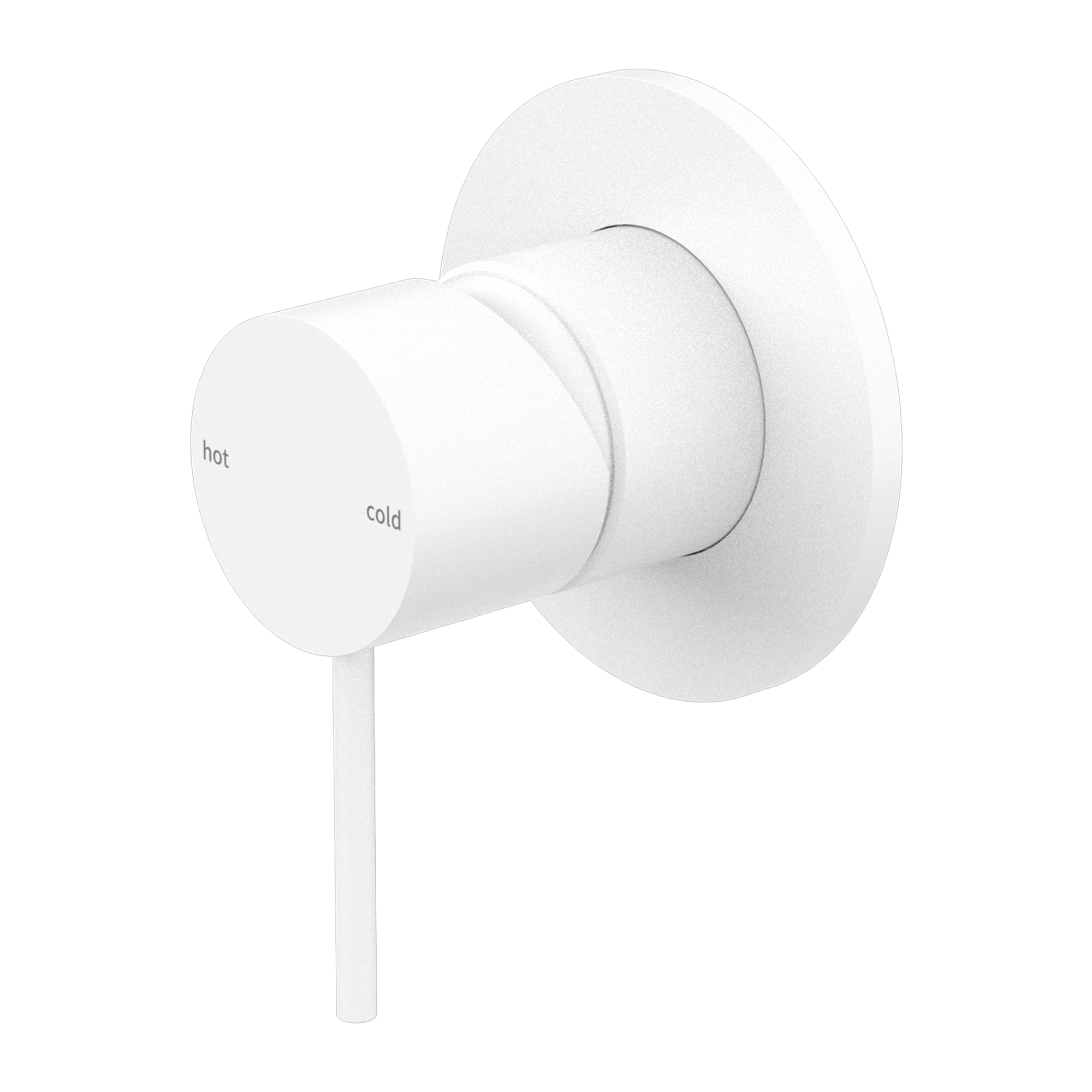 MECCA SHOWER MIXER 80MM PLATE MATTE WHITE