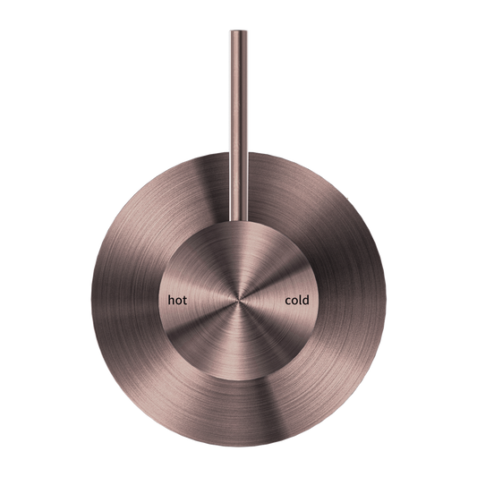 MECCA SHOWER MIXER HANDLE UP 80MM PLATE BRUSHED BRONZE