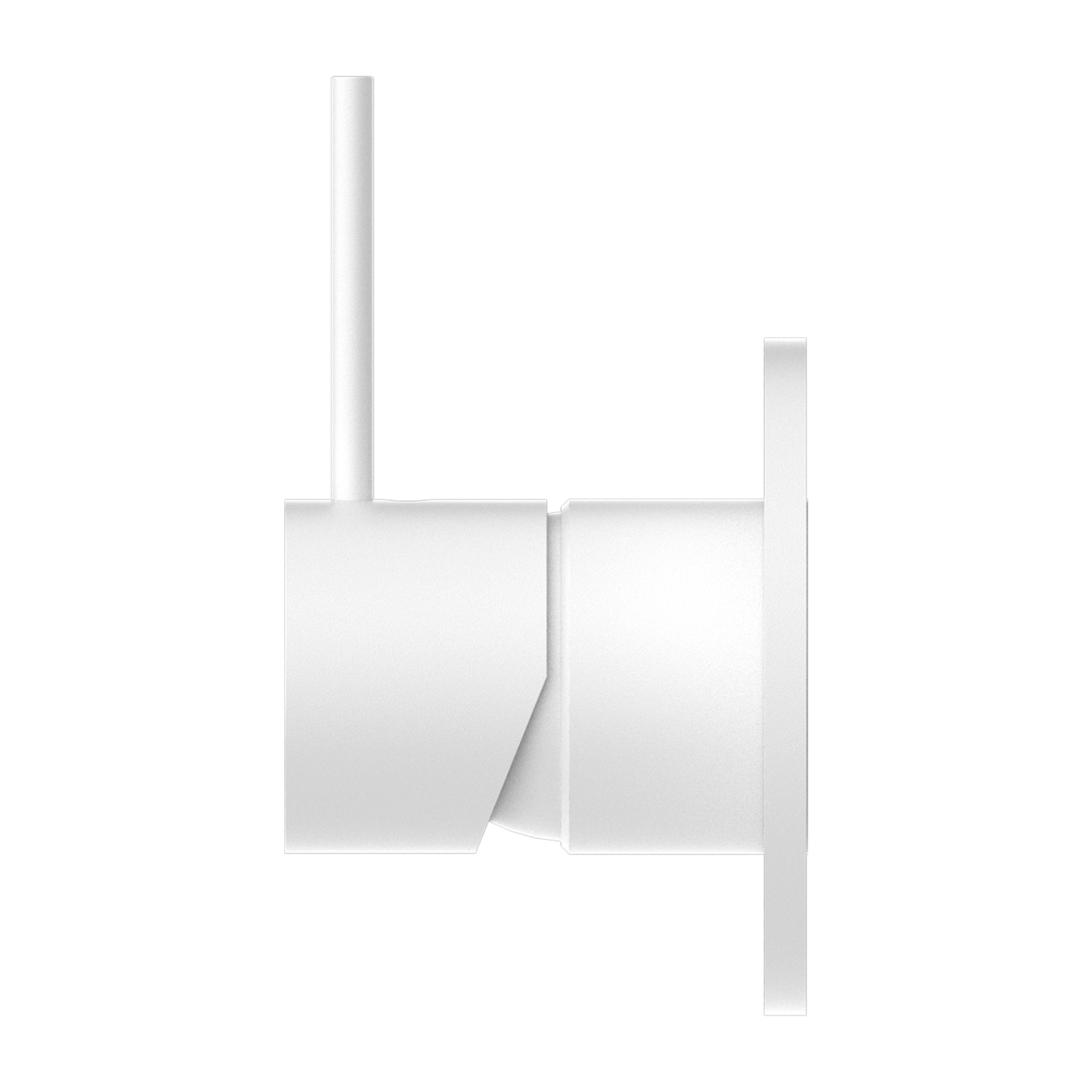 MECCA SHOWER MIXER HANDLE UP 80MM PLATE MW (NR221909BMW) MATTE WHITE