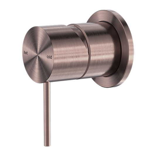 MECCA SHOWER MIXER 60MM PLATE BRUSHED BRONZE