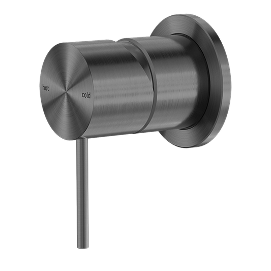 MECCA SHOWER MIXER 60MM PLATE GUN METAL