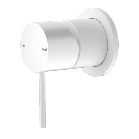 MECCA SHOWER MIXER 60MM PLATE MATTE WHITE