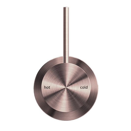 MECCA SHOWER MIXER 60MM HANDLE UP PLATE BRUSHED BRONZE