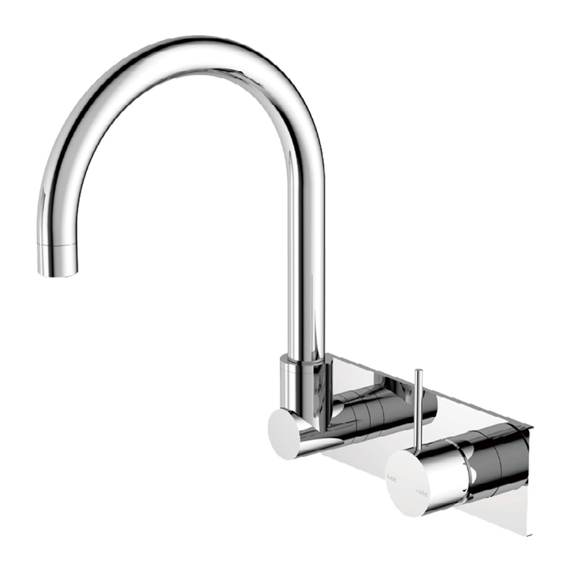 MECCA WALL BASIN/BATH MIXER SWIVEL SPOUT HANDLE UP CH (NR221909PCH) CHROME