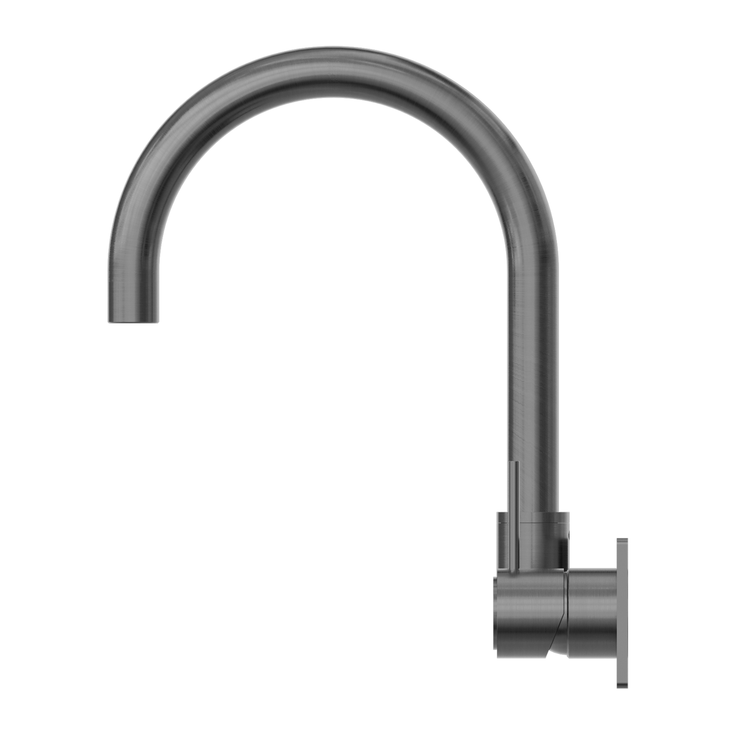 MECCA WALL BASIN/BATH MIXER SWIVEL SPOUT HANDLE UP GM (NR221909PGM) GUN METAL