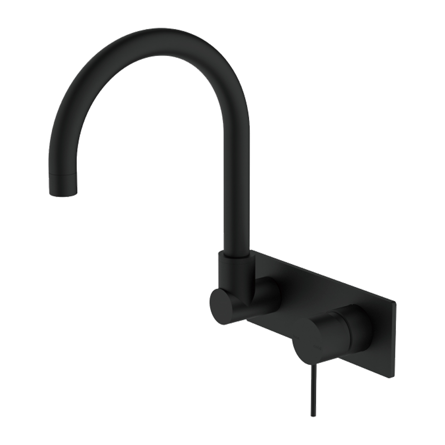 MECCA WALL BASIN/BATH MIXER SWIVEL SPOUT MB (NR221909QMB) MATTE BLACK