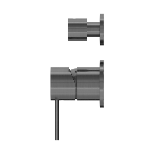 MECCA SHOWER MIXER WITH DIVERTOR SEPARATE BACK PLATE GUN METAL