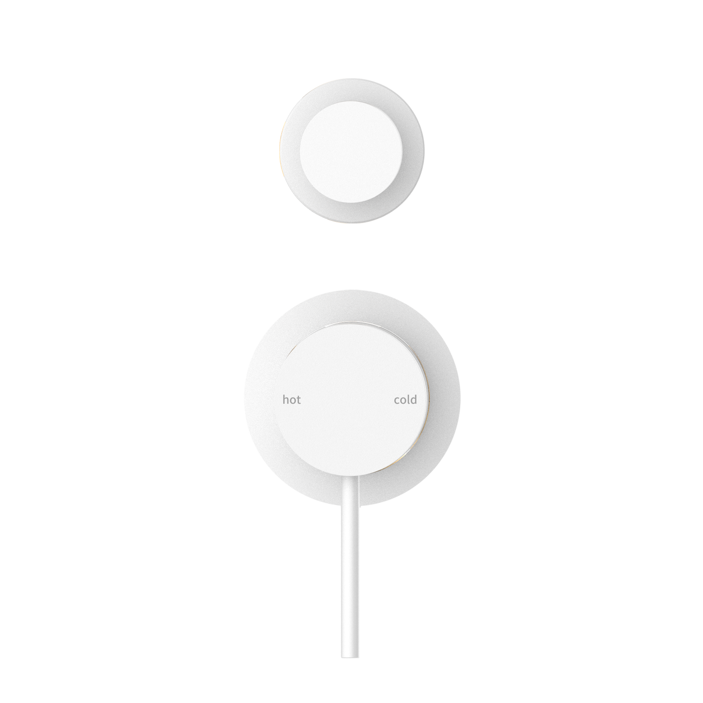 MECCA SHOWER MIXER WITH DIVERTOR SEPARATE BACK PLATE MATTE WHITE
