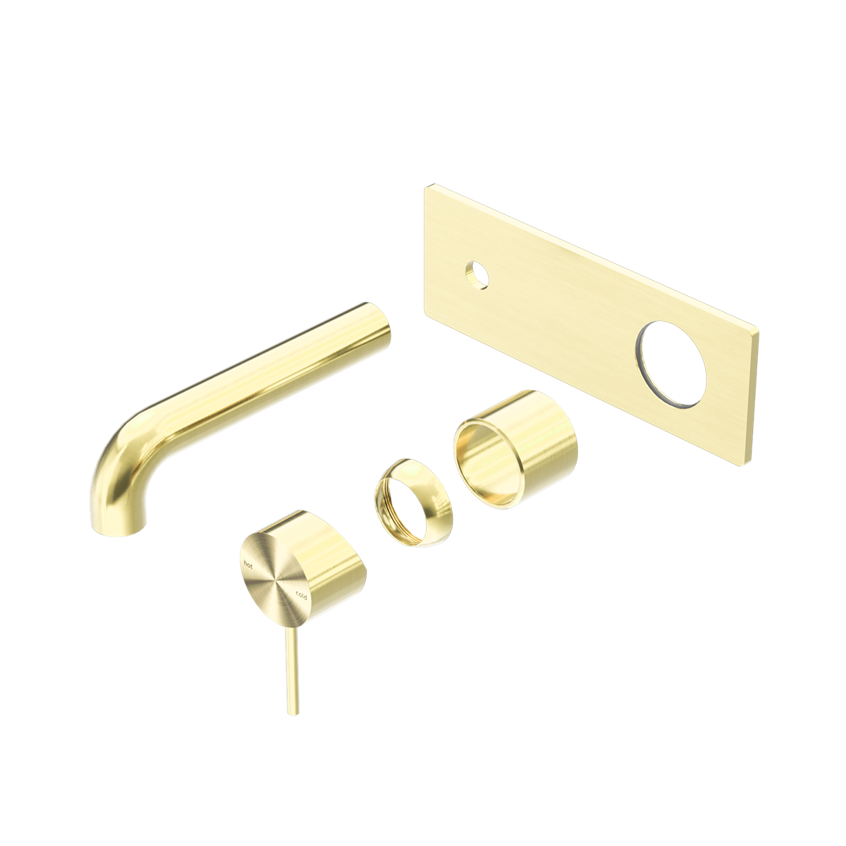 MECCA WALL BASIN/BATH MIXER 120/160/185/230/260MM TRIM KITS ONLY BRUSHED GOLD