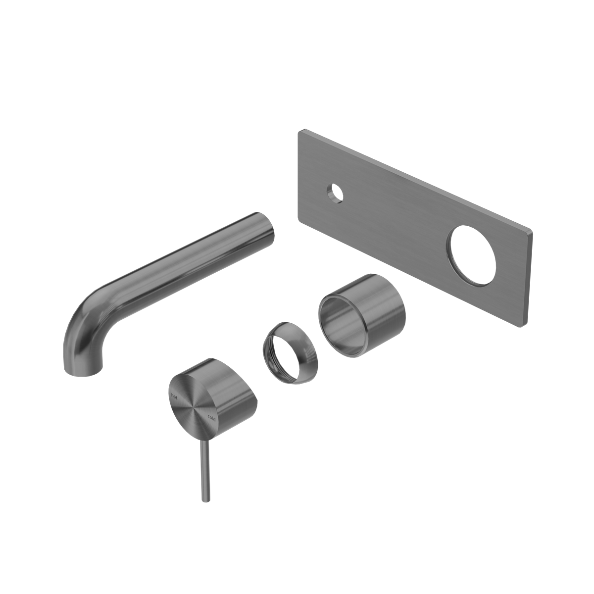 MECCA WALL BASIN/BATH MIXER 120/160/185/230/260MM TRIM KITS ONLY GUN METAL