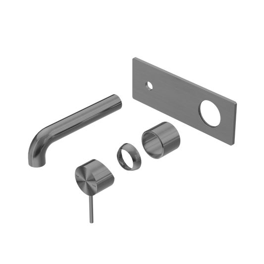 MECCA WALL BASIN/BATH MIXER 120/160/185/230/260MM TRIM KITS ONLY GUN METAL