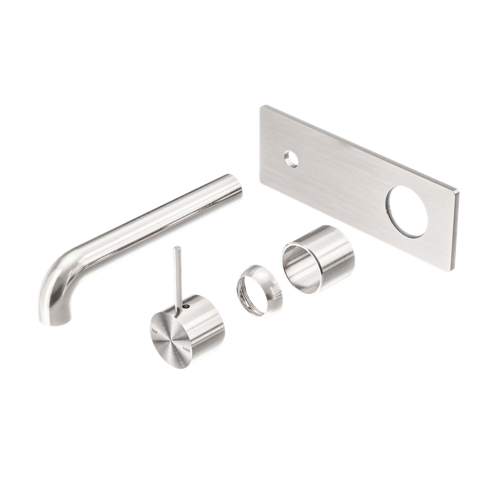 MECCA WALL BASIN/BATH MIXER HANDLE UP 120/160/185/230/260MM TRIM KITS ONLY BRUSHED NICKEL