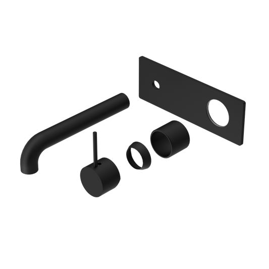 MECCA WALL BASIN/BATH MIXER HANDLE UP 120/160/185/230/260MM TRIM KITS ONLY MATTE BLACK