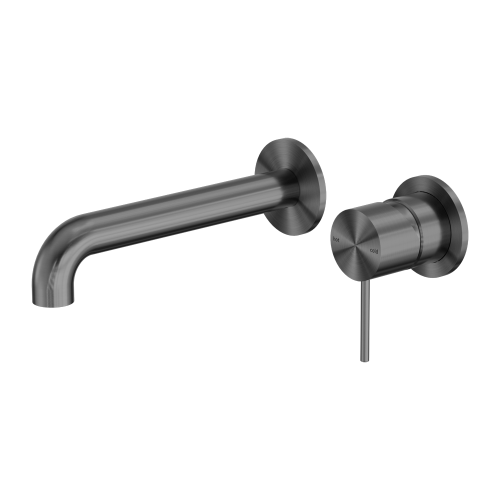 MECCA WALL BASIN/BATH MIXER SEPARATE BACK PLATE 120/160/185/230/260MM GUN METAL