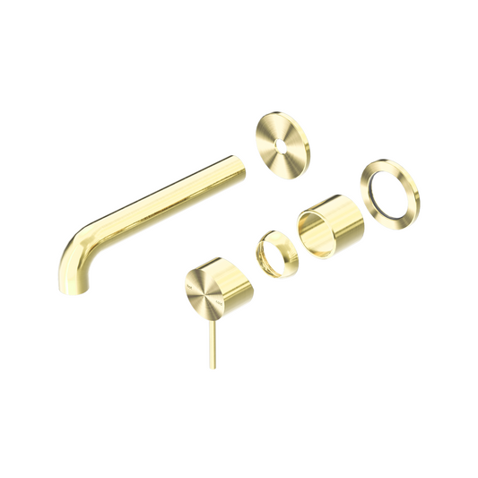MECCA WALL BASIN/BATH MIXER SEPARATE BACK PLATE 120/160/185/230/260MM TRIM KITS ONLY BRUSHED GOLD