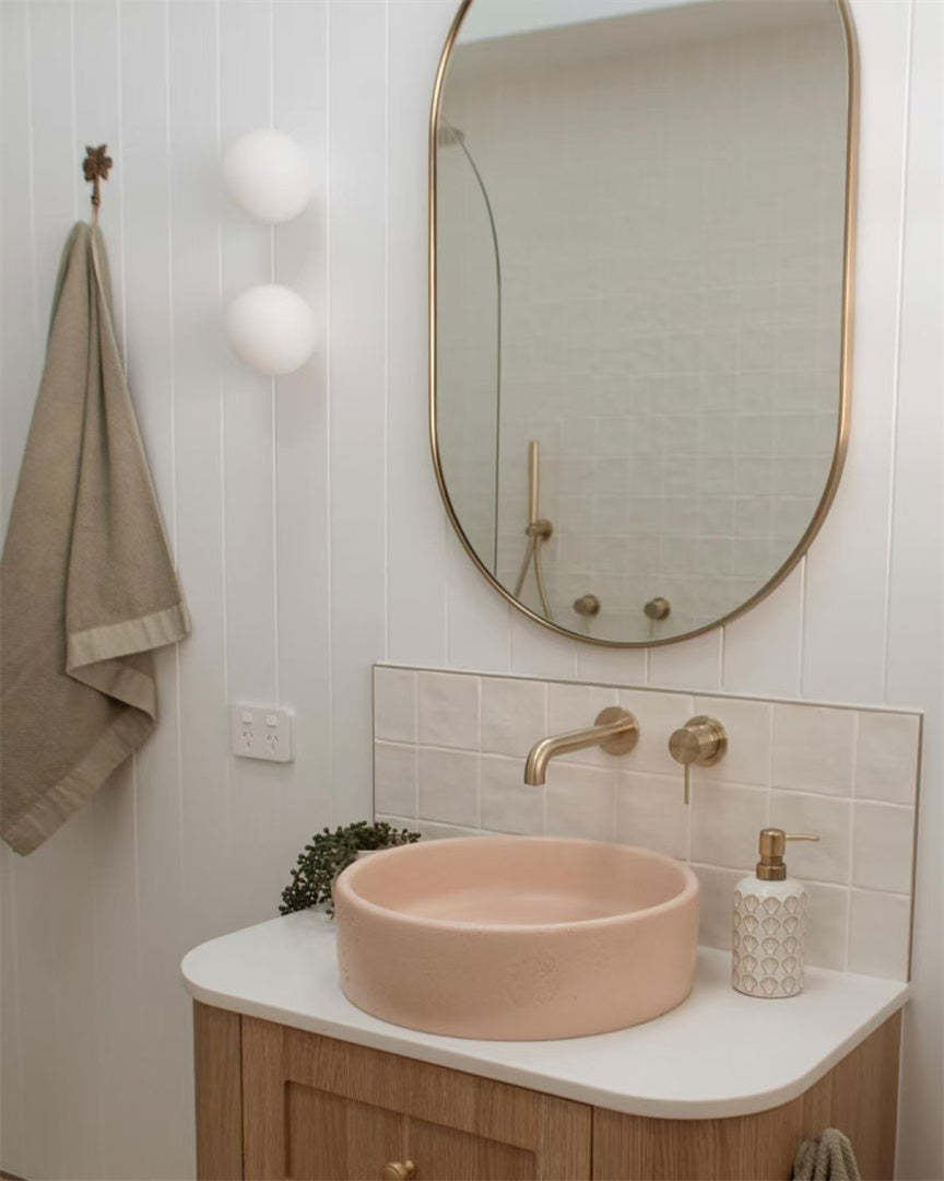 MECCA WALL BASIN/BATH MIXER SEPARATE BACK PLATE 120/160/185/230/260MM BRUSHED GOLD
