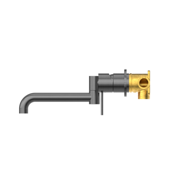 MECCA WALL BASIN/BATH MIXER SWIVEL SPOUT 225MM GUN METAL