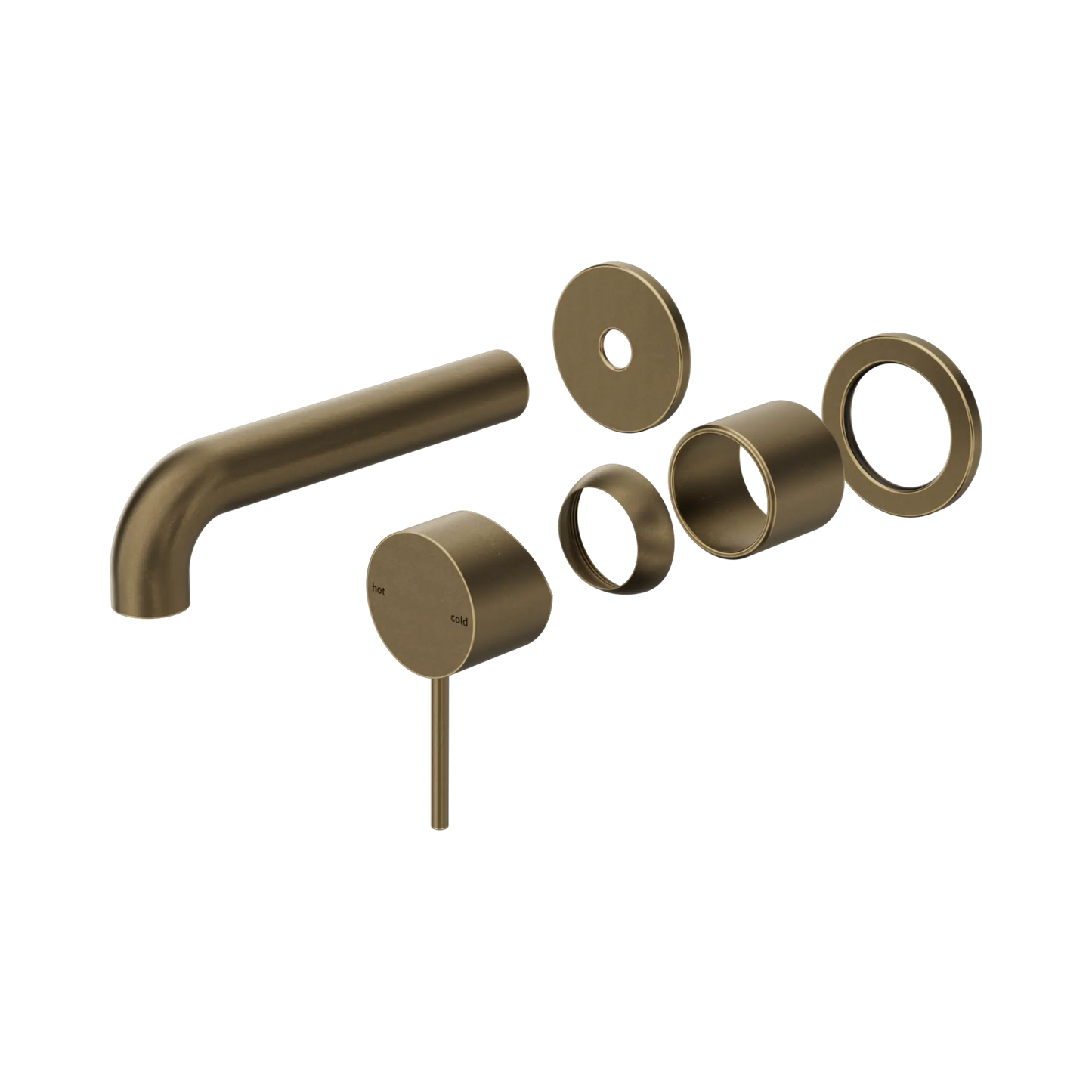 Mecca Wall Basin/Bath Mixer Separate Back Plate 160/185/230mm Trim Kits Only Tumbled Antique Brass