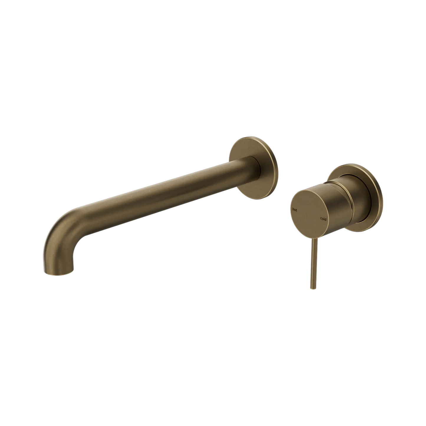 Mecca Wall Basin/Bath Mixer Separate Back Plate 160/185/230mm Tumbled Antique Brass