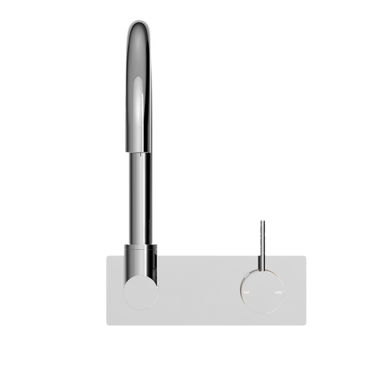 MECCA WALL BASIN/BATH MIXER SWIVEL SPOUT HANDLE UP CHROME