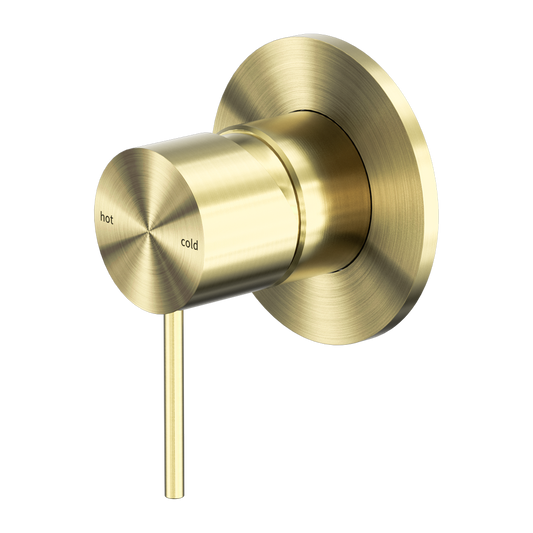 MECCA SHOWER MIXER 80MM PLATE BRUSHED GOLD