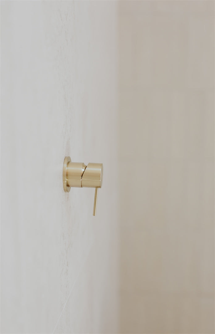 MECCA SHOWER MIXER 60MM PLATE BRUSHED GOLD