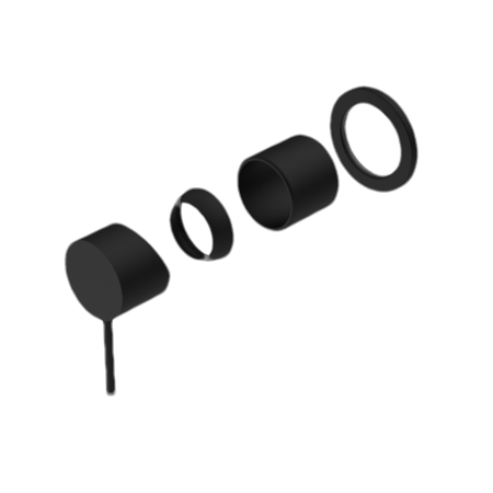 MECCA SHOWER MIXER 60MM PLATE TRIM KITS ONLY MATTE BLACK
