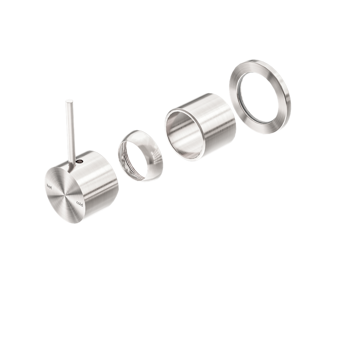 MECCA SHOWER MIXER 60MM HANDLE UP PLATE TRIM KITS ONLY BRUSHED NICKEL