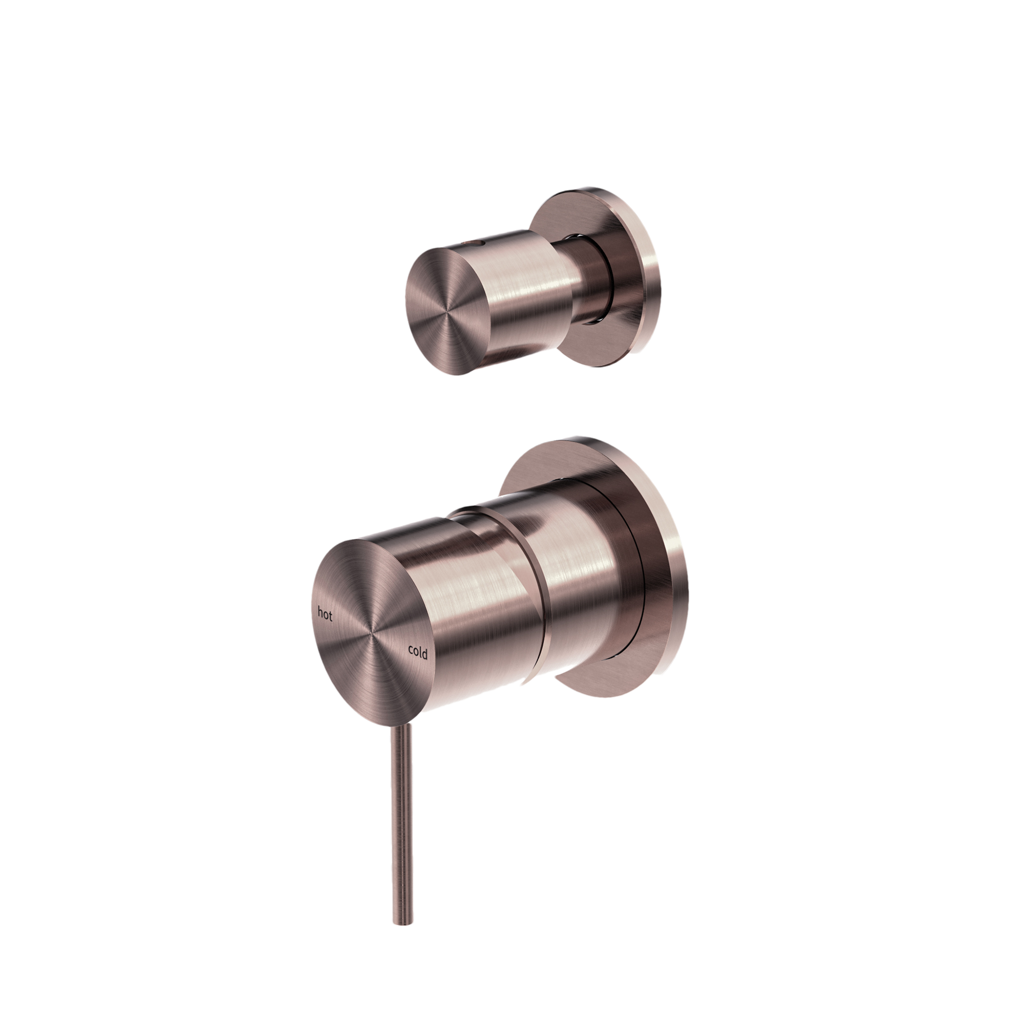 MECCA SHOWER MIXER WITH DIVERTOR SEPARATE BACK PLATE BRUSHED BRONZE