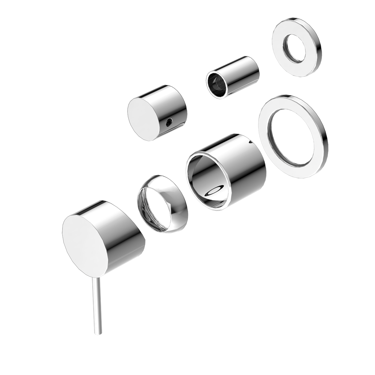 MECCA SHOWER MIXER WITH DIVERTOR SEPARATE BACK PLATE TRIM KITS ONLY CHROME