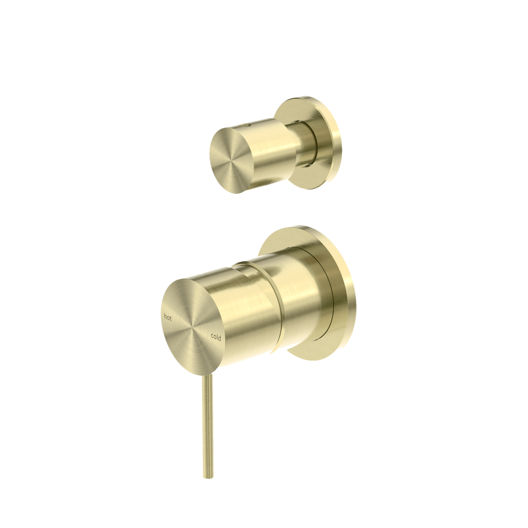 MECCA SHOWER MIXER WITH DIVERTOR SEPARATE BACK PLATE BRUSHED GOLD