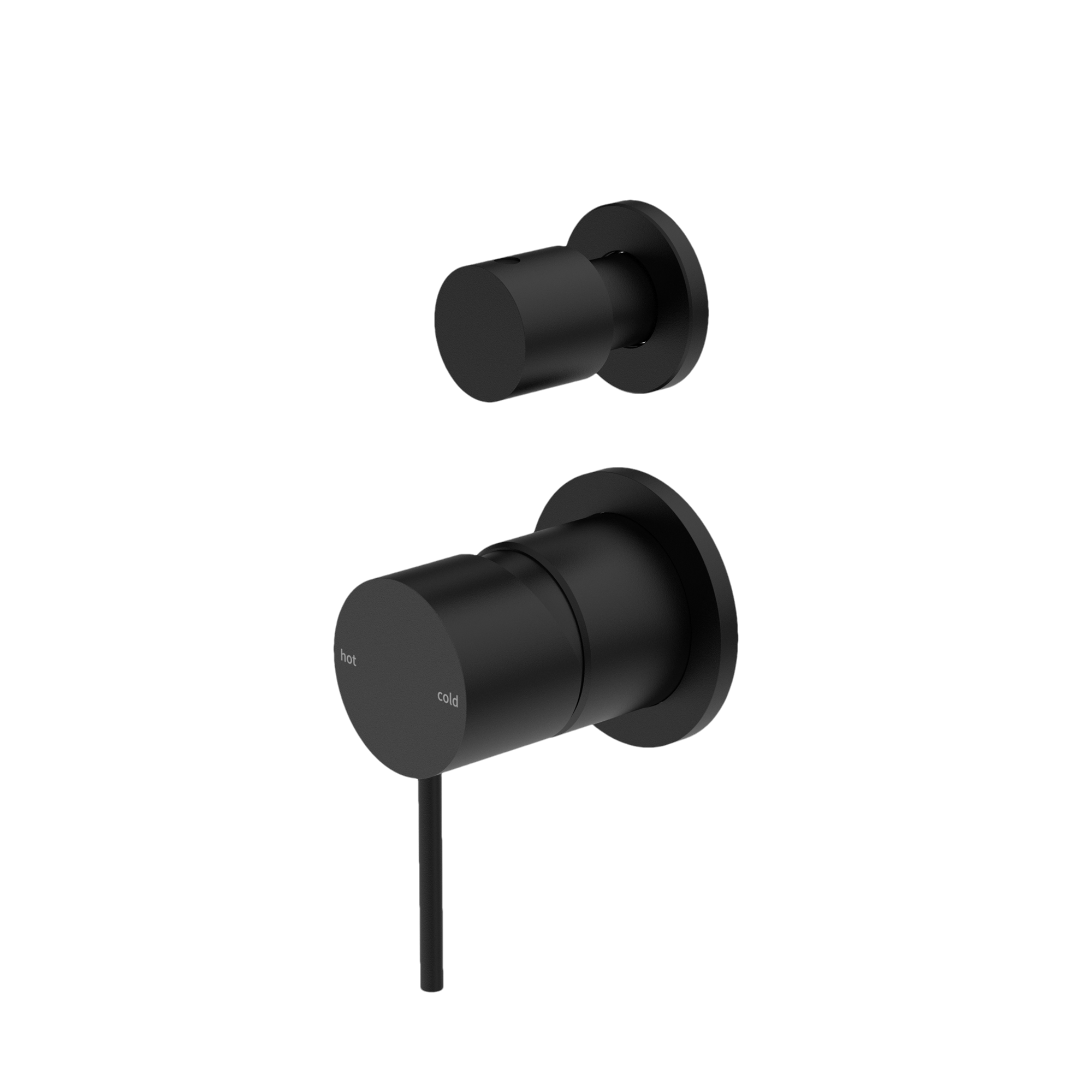 MECCA SHOWER MIXER WITH DIVERTOR SEPARATE BACK PLATE MATTE BLACK
