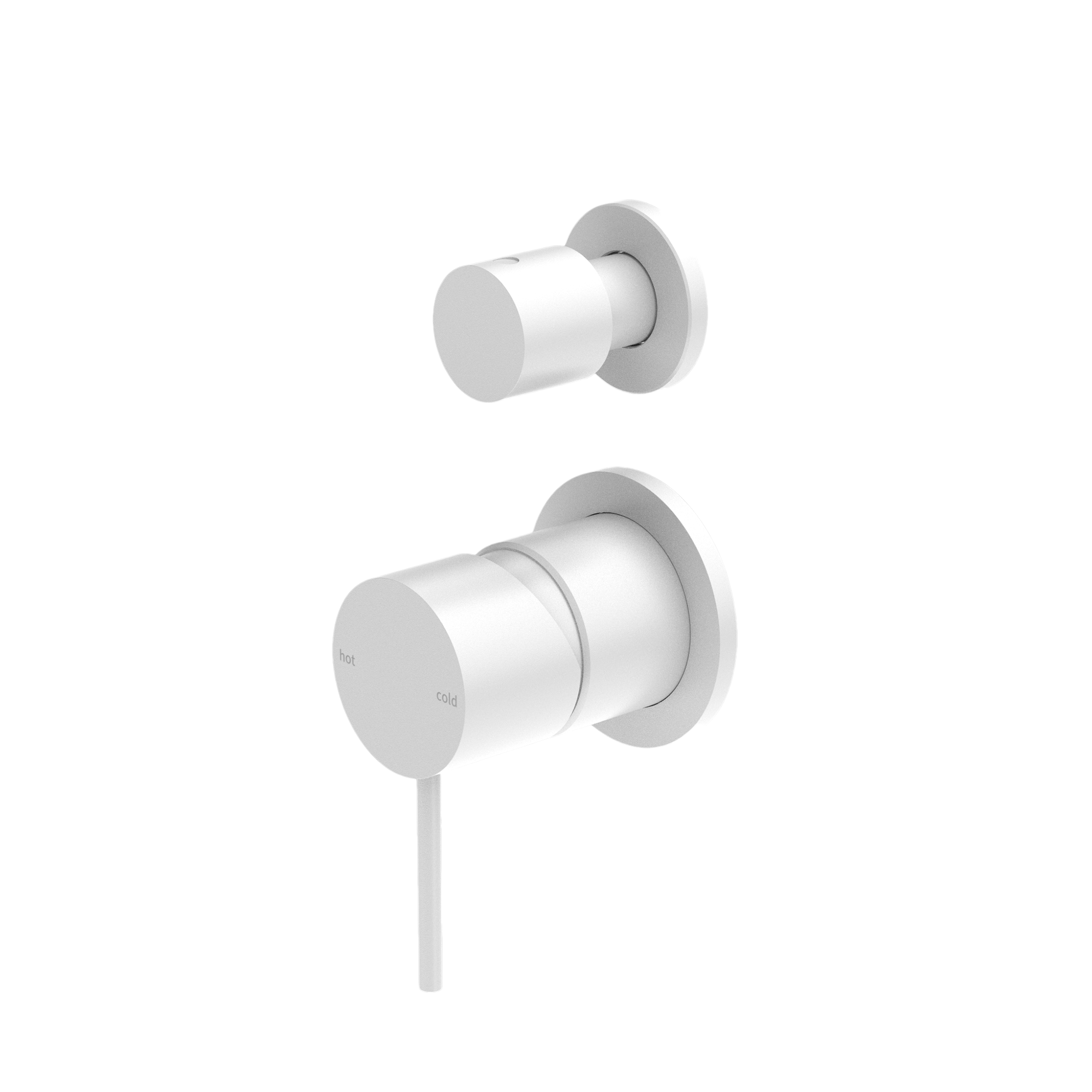 MECCA SHOWER MIXER WITH DIVERTOR SEPARATE BACK PLATE MATTE WHITE