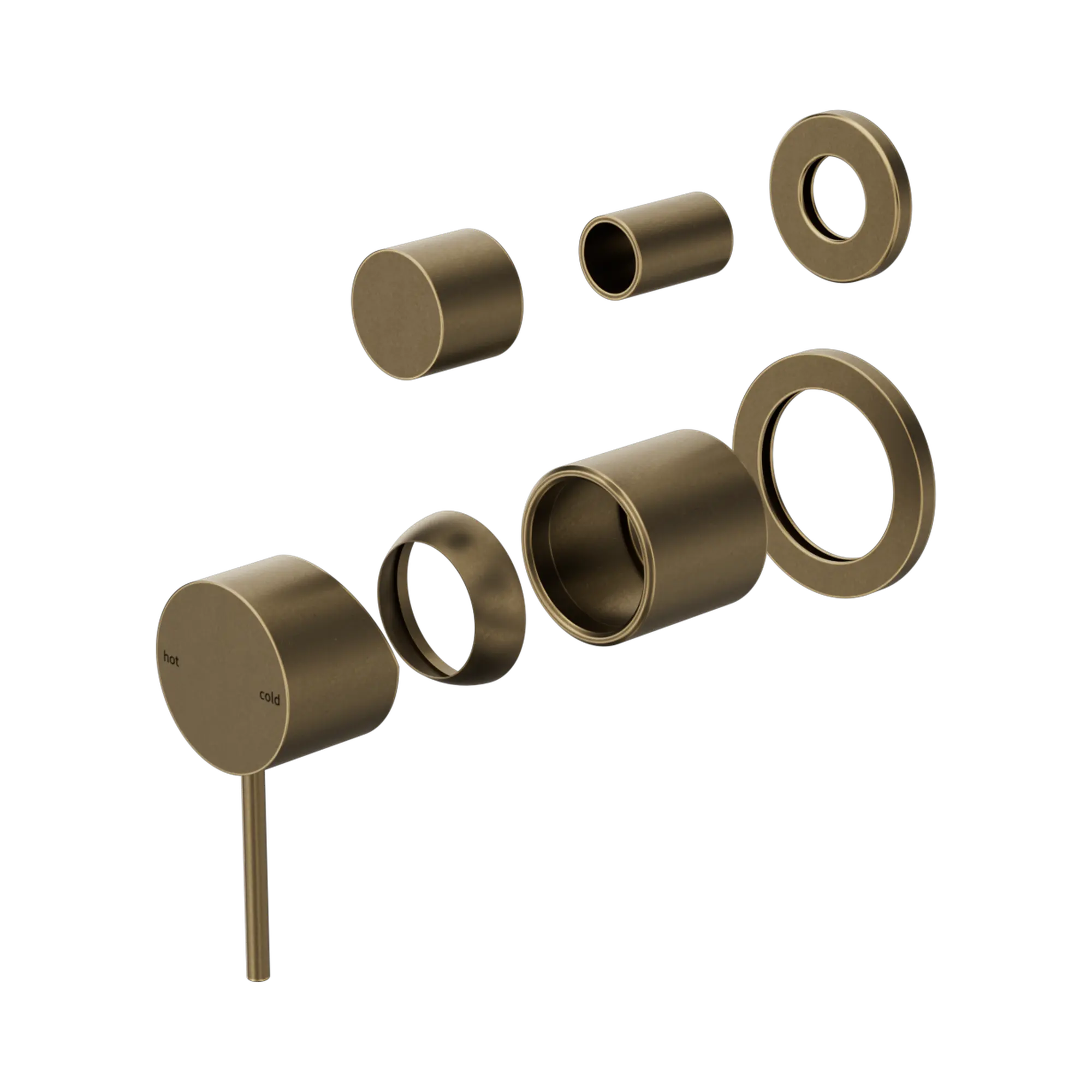 Mecca Shower Mixer With Diverter Separate Back Plate Trim Kit Only Tumbled Antique Brass
