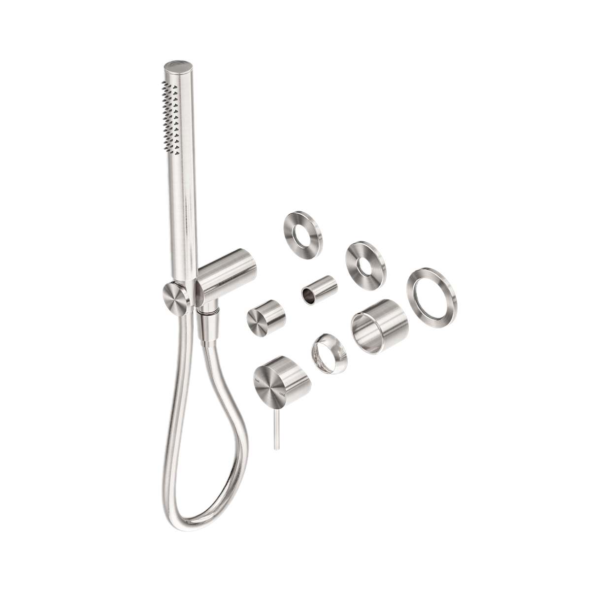 MECCA SHOWER MIXER DIVERTOR SYSTEM SEPARATE BACK PLATE TRIM KITS ONLY BRUSHED NICKEL