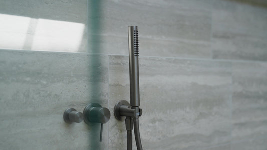 MECCA SHOWER MIXER WITH HORIZONTAL 2 WAY DIVERTOR GUN METAL