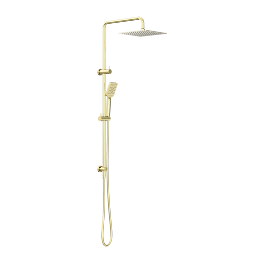 SQUARE PROJECT TWIN SHOWER BRUSHED GOLD