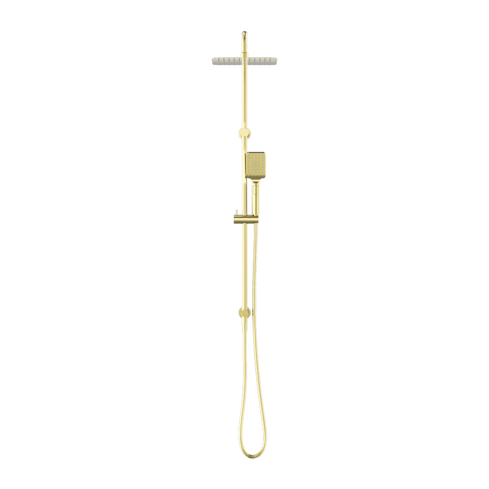 SQUARE PROJECT TWIN SHOWER BRUSHED GOLD