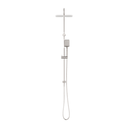 SQUARE PROJECT TWIN SHOWER BRUSHED NICKEL