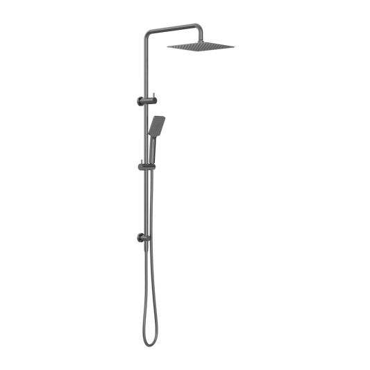 SQUARE PROJECT TWIN SHOWER GUN METAL