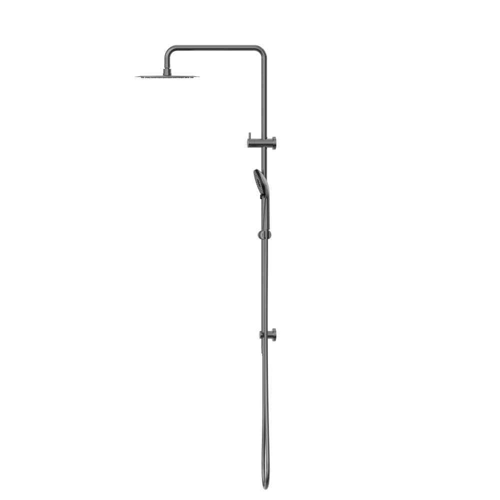 ROUND PROJECT TWIN SHOWER 4 STAR RATING GUN METAL