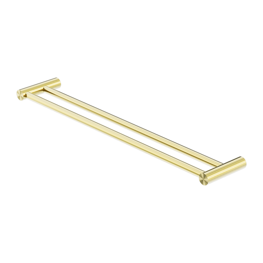 NEW MECCA DOUBLE TOWEL RAIL 600/800MM BRUSHED GOLD